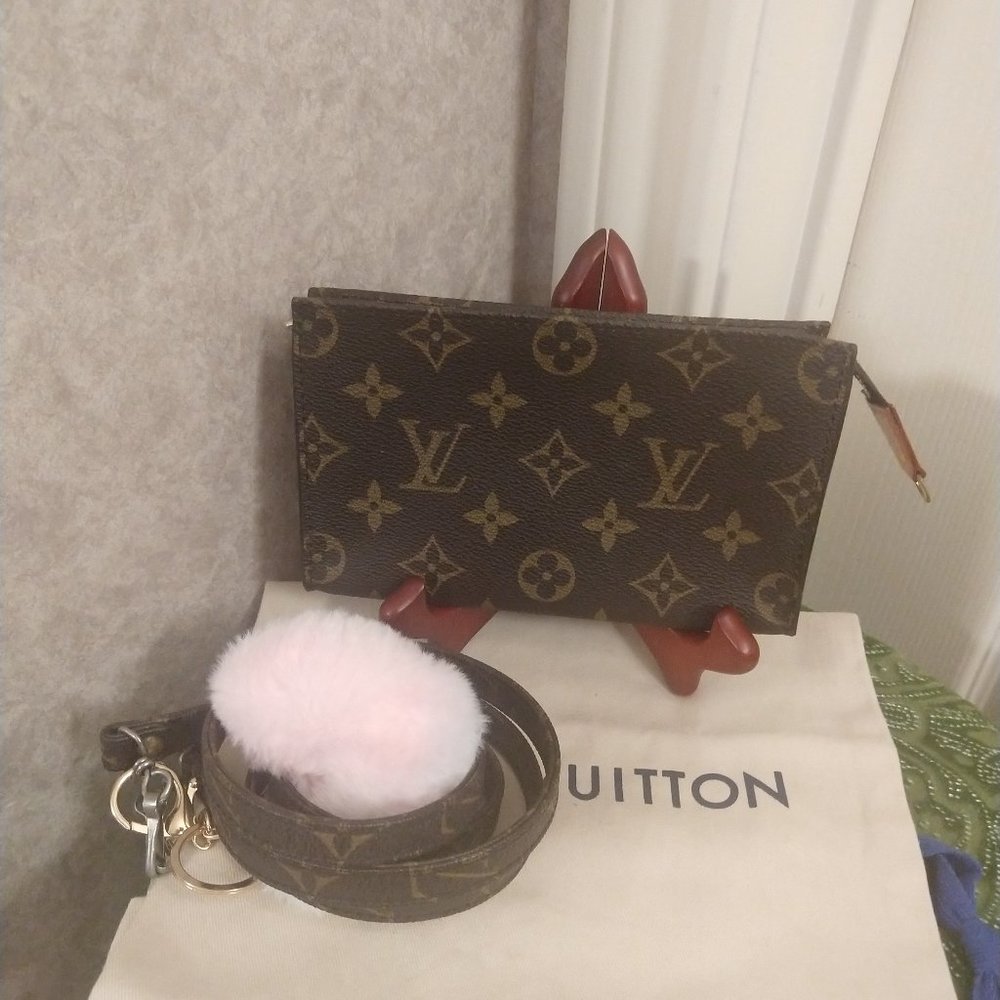 Louis Vuitton Monogram Bucket Pouch PM with Strap